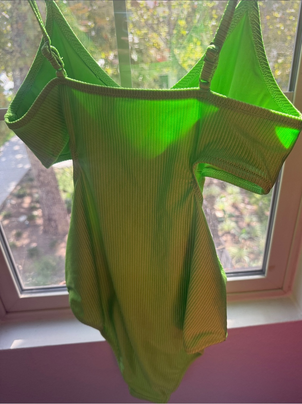 aerie One-Piece Cheeky Swimsuit - Neon Green